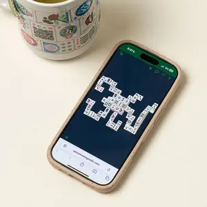 Daily Mahjong Game QR Puzzle Cup, Geometric Kitchenware Drinkware for Tea & Drink Use