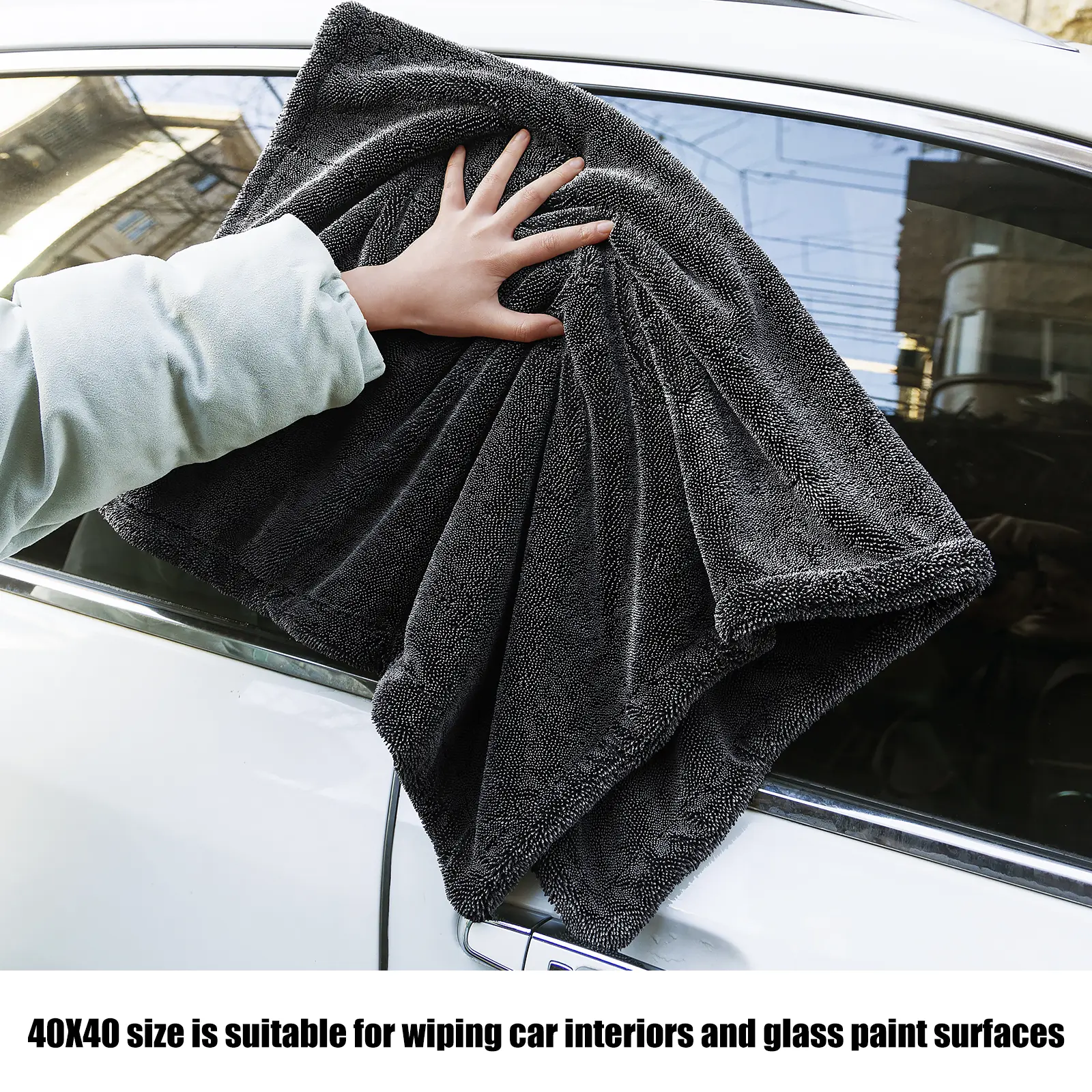 Absorbent Microfiber Drying Towel, 24x36/16x16 Inch, 1300 GSM Twisted-Loop Car Dry Towel, Quick Dry No Streaks Premium Microfiber Towel for Cars Trucks SUVs - to all a paras e car carros