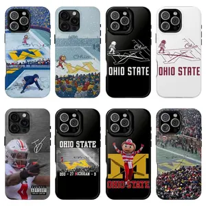 Ohio vs Michigan Rivalry Phone Case – Script Ohio on Big M, Buckeye Fan "Erase The M" Cover for iPhone 17–11 Pro Max | Brutus OSU Fan Gift for College Football Fans