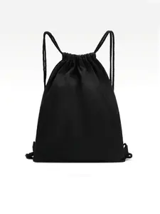Solid Color Drawstring Backpack, Large Capacity Waterproof Sports Storage Bag, Simple Travel Bag, Basketball Bag, Functional Bag for Women & Men