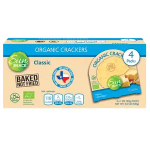 Sun Snack Organic Classic Crackers [Parmesan Cheese] 4x30g