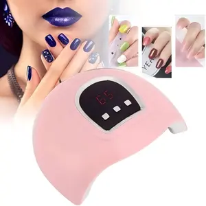 LED Nail Art Lamp,Digital Uv Light Nail Art Tool, Nail Tech Lamp for Desk, LED Manicure Lamp,Half Moon Light