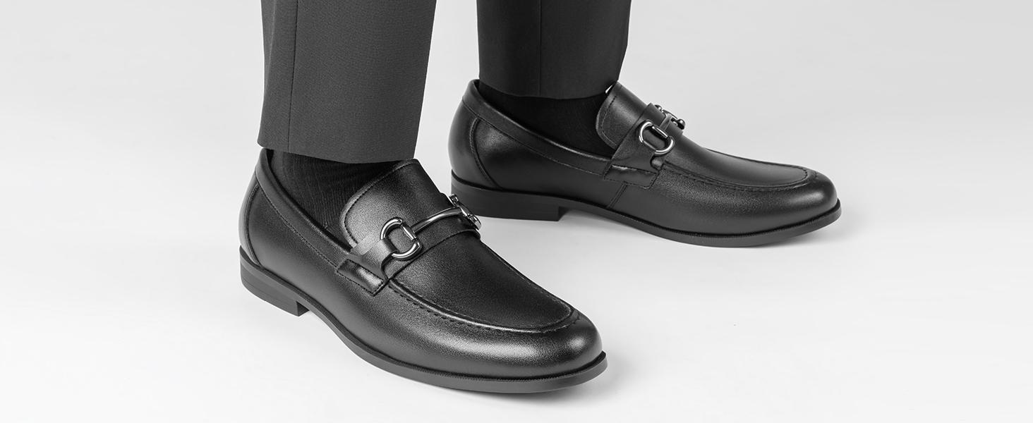 Bruno Marc Men's Metallic Slip-On Dress Loafers SpringStatements