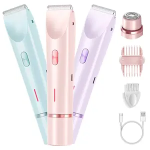 Summer Women's Electric Bikini Trimmer, Razor and Shaver Combo, Rechargeable, Dual Head Design, Easy Hair Removal, Summer Gift, Cordless Rechargeable Trimmer