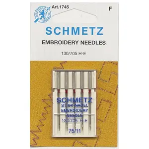 Schmetz Embroidery Machine Needles 75/11