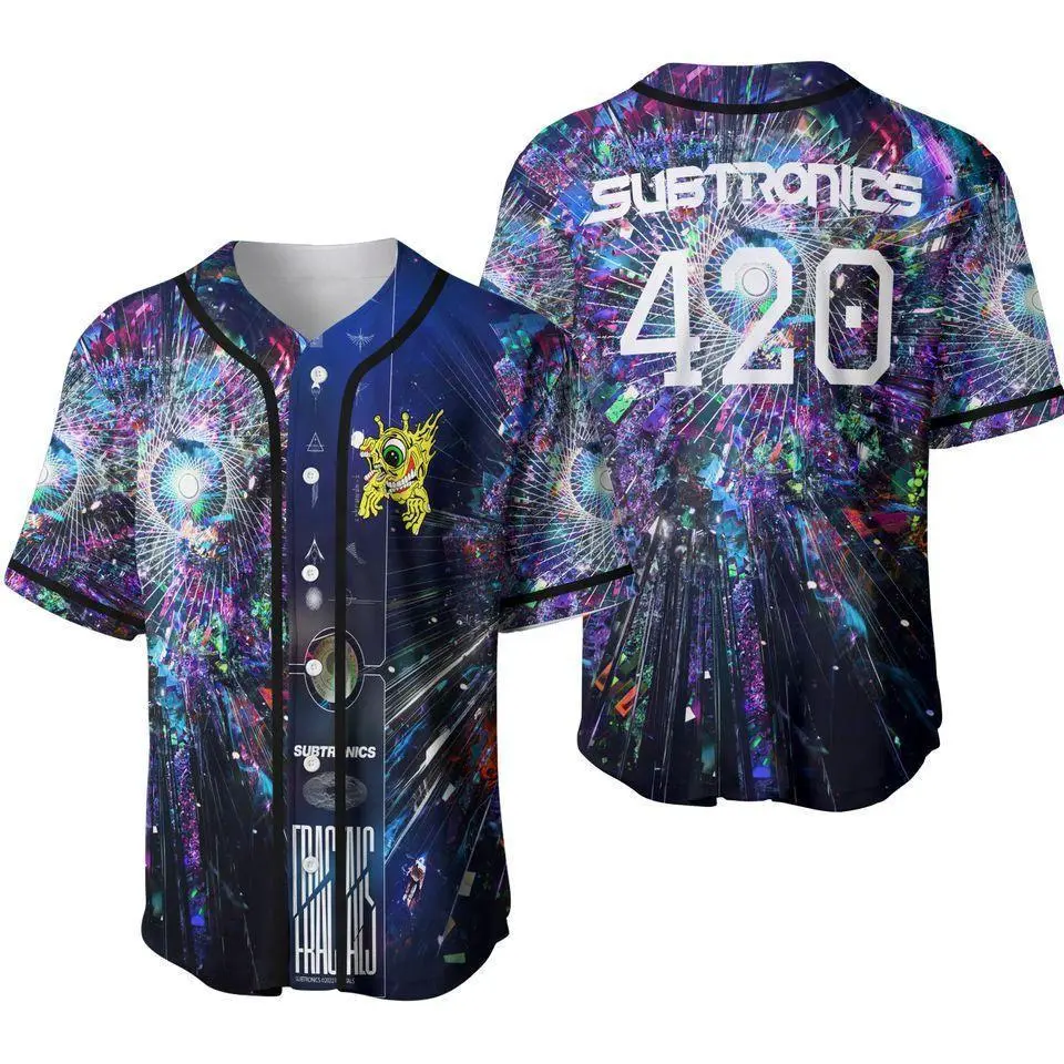 420 Special Subtronics Baseball Jersey – Festival Rave Jersey for Men, EDM Concert Outfit, Gift for Ravers & Music Lovers
