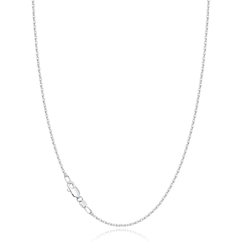 18K Gold Plated 925 Sterling Silver 1.2mm Thin Cable Chain Necklace Dainty Sturdy Layering Chain for Women Multiple Sizes 14-24 Inch Minimalist Daily Wear Jewelry Gift