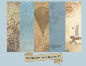 Steampunk Junk Journal Digital Kit - Journal for Crafting & Writing with Unique Cover Design