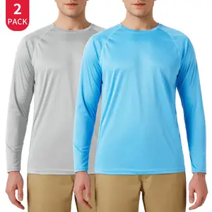 SG Edge 2 Pack Long Sleeve Sun Shirts for Men, Quick Dry Lightweight UPF 50+ Rash Guard for Fishing, Golf, Swimming, Fallfreshness