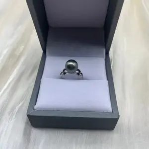 Crown Tahiti pearl ring/fresh water pearl/Pearl Ring for Wedding/Black Pearl Ring/seawater pearl/Pearl Ring for Men/Women/Adjustable Pearl Ring