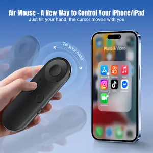 Multifunctional Phone Mouse Remote Control, Wireless Gesture Control for iPhone iPad Kindle, High Aesthetic, One-Click Wake-Up Music
