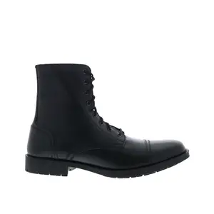 Steve Madden P-Mavrik Mens Black Leather Lace Up Casual Dress Boots