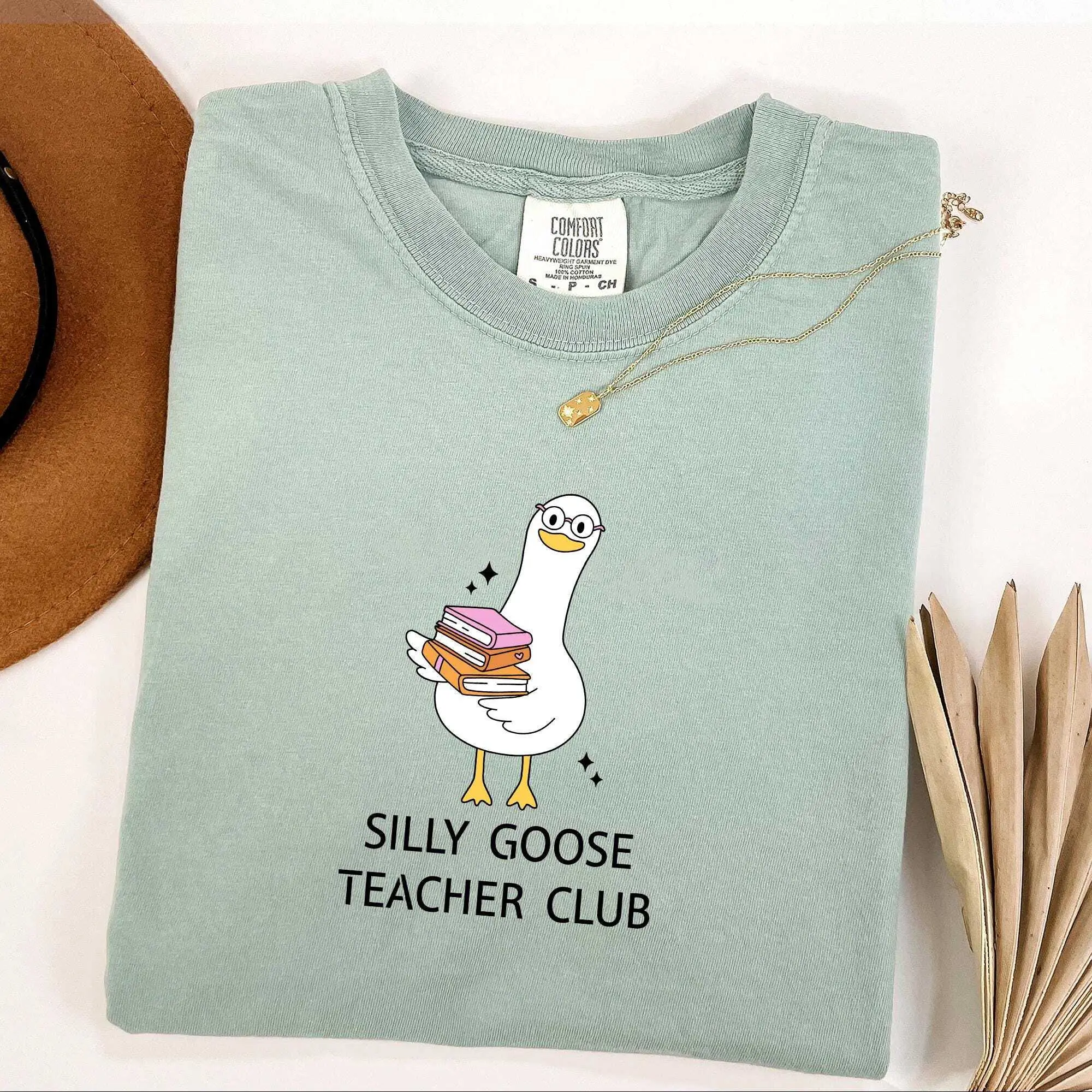 Comfort Colors  Teacher Shirt  Silly Goose Shirt, Back to School Shirt, Elementary School Teacher Funny Gift, Silly Goose Teacher Club Cotton Tee Top Tshirt Womenswear Fabric