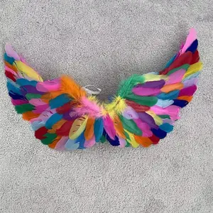 2023 Feather Wings rainbow feather wings tKitok Costume Props Thanksgiving Decor