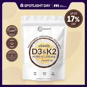 Micro Ingredients Vitamin D3 K2 Supplement Softgels