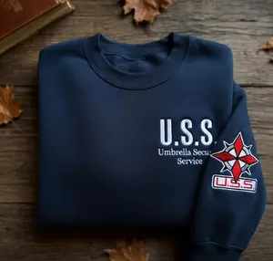 Embroidered U.S.S Resident Evil Embroidered Sweatshirt, Umbrella Corporation Shirt, Raccoon City Police Department Tee, Horror Gamer Gift