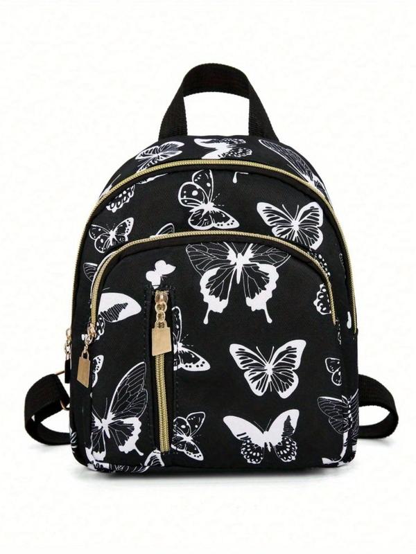 Fashion Butterfly Pattern Backpack, Lightweight Large Capacity Backpack, Casual Versatile Backpack for Daily Use, Dating and Social Activities, Cute Versatile Backpack