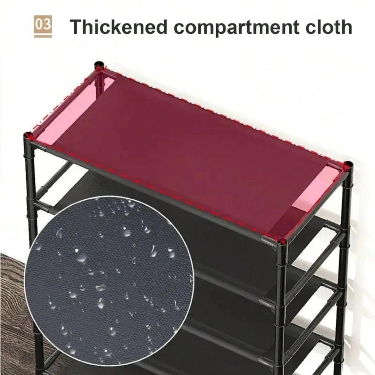 5-Layer Shoe Rack with Coat Hooks, Metal Entryway Organizer, Floor-Standing Hat and Clothes Hanger Stand 5-Layer Shoe Rack with Coat Hooks, Metal Entryway Organizer, Floor-Standing Hat and Clothes Hanger Stand