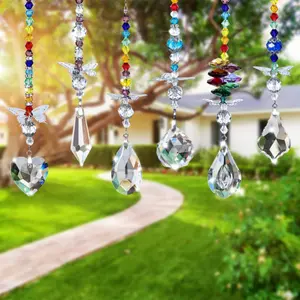 6-Pack Glass Crystal Suncatchers with Silver Butterfly Accents, Rainbow Maker Pendants for Window & Garden Party Decor, Hanging Sun Catchers with No-Electricity Design, Versatile Holiday Ornaments
