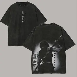 Jujutsu Kaisen Zenin Maki Printed Unisex Washed T-Shirt aa3