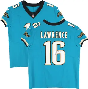 Trevor Lawrence Jacksonville Jaguars Autographed Teal Throwback Elite Jersey - Fanatics Authentic Certified