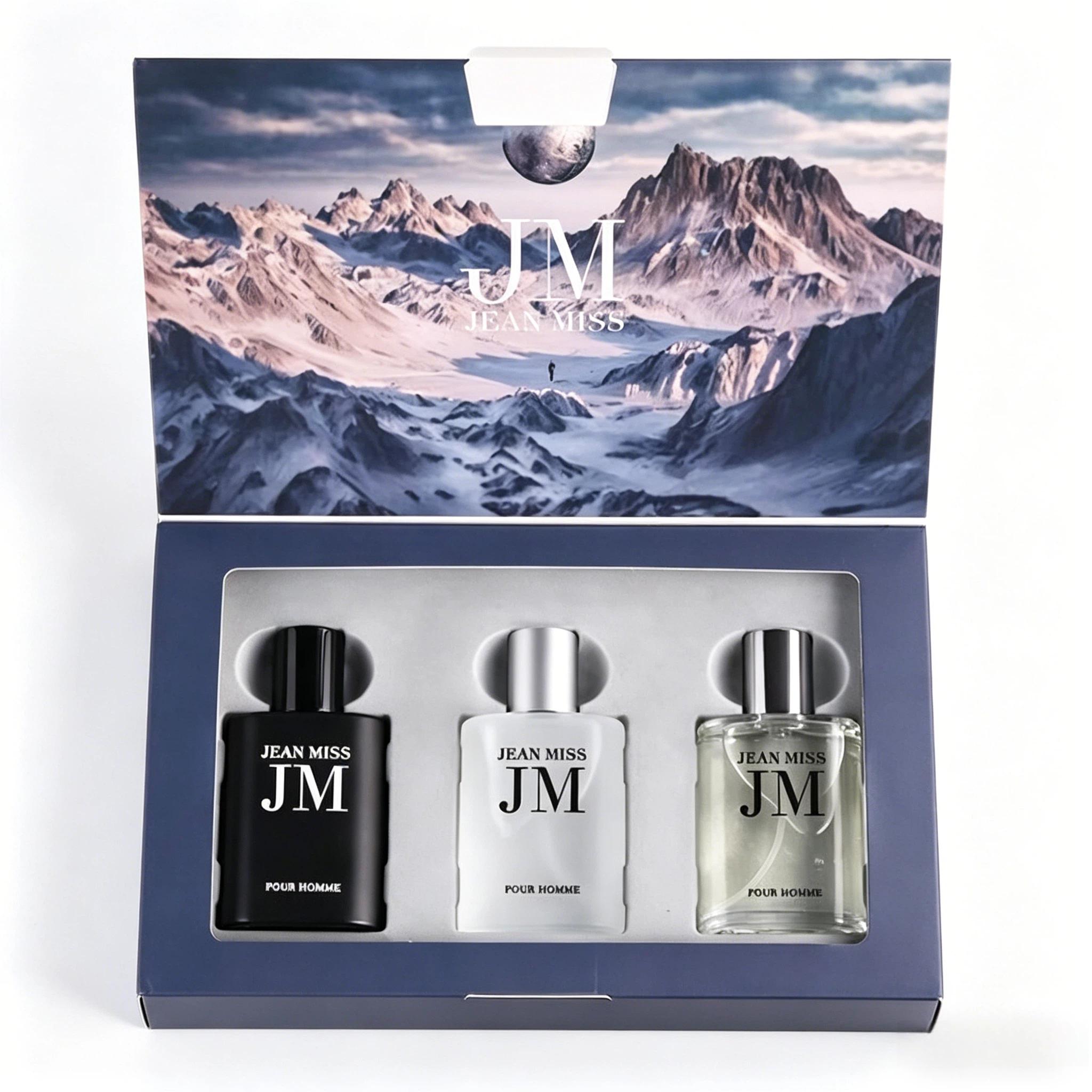 JEAN MISS Men's Perfume Gift Set | 30ML*3 Liquid Fragrances | Long-Lasting Men's Cologne Trio:Ocean,Cedar wood & Amber Travel-Size Set | Perfume Gift Set for Men | Scented Fragrance for Daily Use |Perfume Gift Box | ok perfume | summer fragrance men
