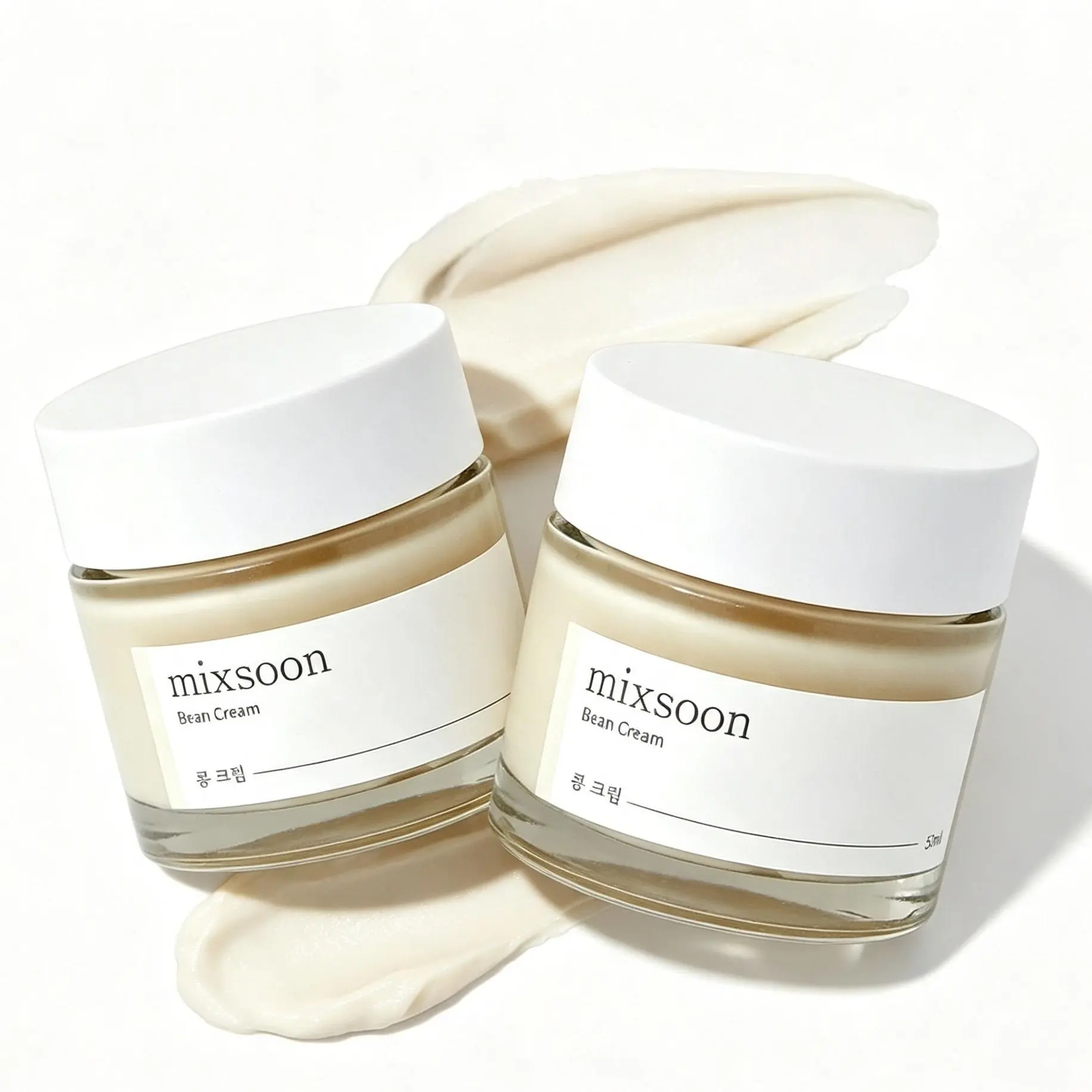 2PCS [MIXSOON] Bean Facial Cream 50ml | Korean Hydrating Face Moisturizer | Lightweight Non-Sticky Formula | Smooth & Glowy Skin Care | Glass Skin K-Beauty Essential