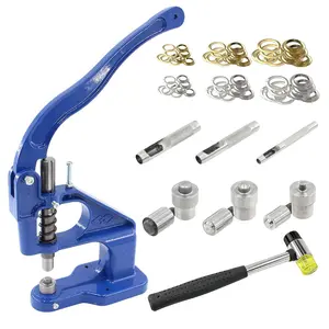 Heavy Duty Grommet Tool Kit Hand Press Grommet Machine 3000 count Grommets Eyelets with 3 Dies #0#2#4, Punch Hole Tools Double  Rubber Hammer for Fabric Tarps Leather Canvas Bags Shoes