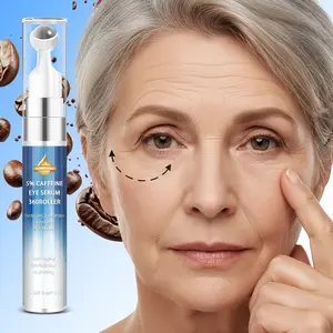 SUMIFANG 360° Rollerball Eye Serum 15ml – 5% Caffeine + Collagen Peptides + Hyaluronic Acid – Firms the eye area, revitalizes dull skin | Reduces dark circles, puffiness and fine lines, with a cooling massage effect.