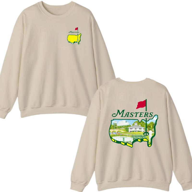The Masters 2026 Sweatshirt – Masters Golf Crewneck with Soft Cotton 2-Sided Golf Graphic, Vintage Golf Streetwear Inspired by Golf Equipment, Golf Stuff & Golf Things Style, Casual Hoodie for Men, Perfect Gift for Golf Enthusiasts