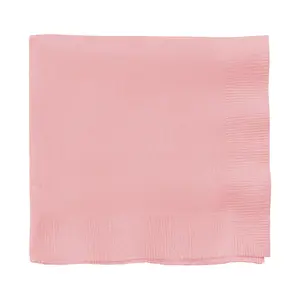 Classic Pink Paper Beverage/Cocktail Napkins