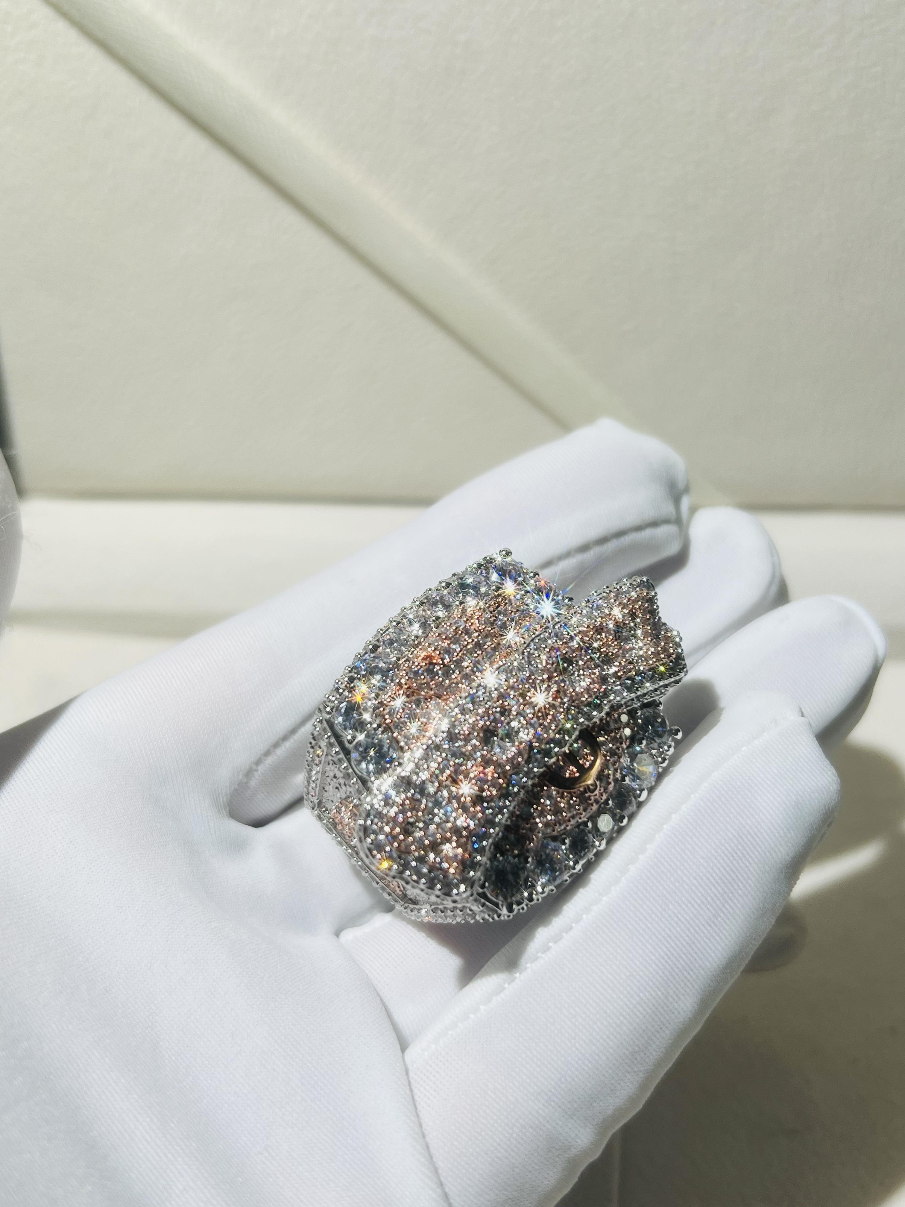 Personalized custom style hip-hop champion ring, authentic VVS boutique ice luxury style ring, men's high-end ring, Mother's Day and Father's Day gifts, holiday limited high-end style ring, exclusive for street rap singers