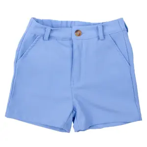 French Blue Standard Shorts - Boys Classic Button Front Bottoms
