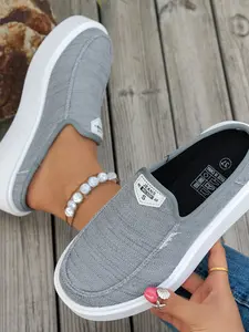 New Women's Sneakers, Casual Trainers, Milk-Colored, Casual Fashion Shoes, Casual Round Toe, Low Top, Eva Sole, All Seasons, Medium Width