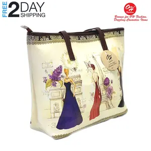 Tote Bag Vegan Leather Handbag, Glamorous Paris