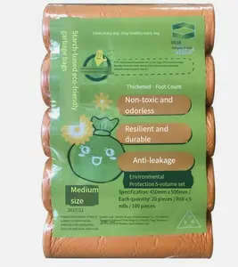 200pcs Disposable Rubbish Garbage Kitchen Toilet Clean-up Waste Trash Bags Plastic