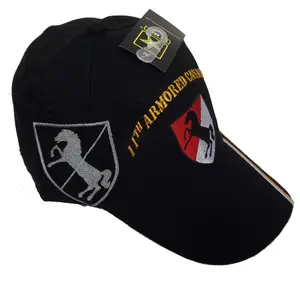 CrazyCoolBuys 11Th Armored Cavalry Black Horse Baseball Style Embroidered Hat Usa Army Cap