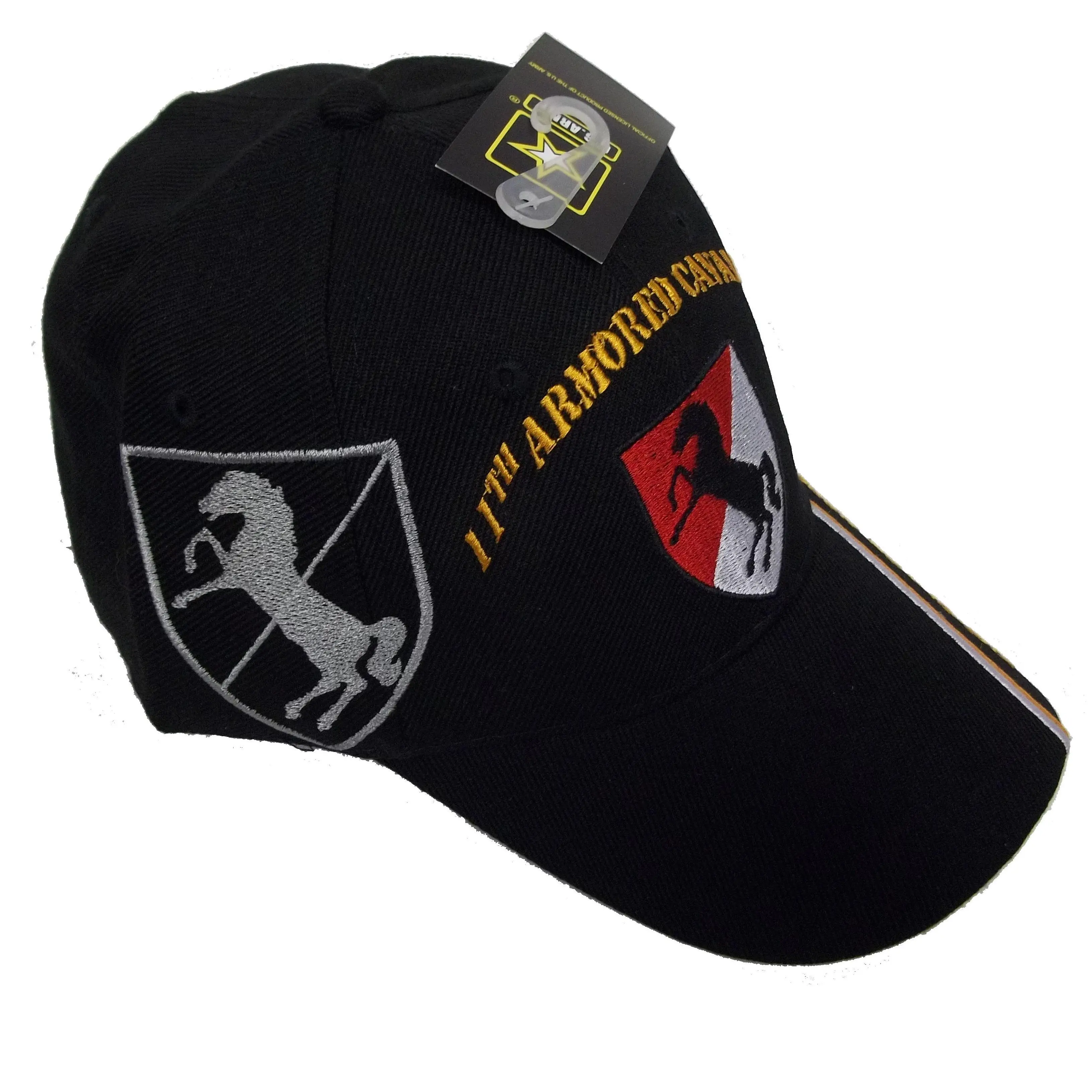 CrazyCoolBuys 11Th Armored Cavalry Black Horse Baseball Style Embroidered Hat Usa Army Cap