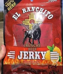 Blazing Hot NEW LOOK El Ranchito Crunchy Beef Jerky Net Wt. 2 oz