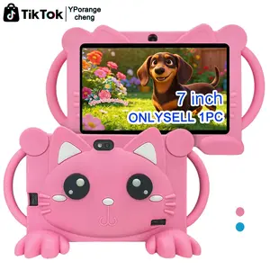7-inch Android Learning Tablet for Kids, Learning Entertainment Tablet, Featuring Multiple Educational Apps, Parental Control, Portable and Drop-Resistant, Dual Camera, Supports Internet Access, No Adapter Required, Available in Blue/Pink