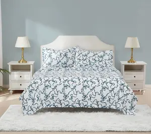 Truly Soft Printed Bow 4 Piece King Sheet Set