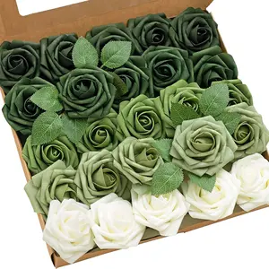 Set of 25 Elegant Rose Corsages, Luxurious Wedding and Party Decorations, Artificial Flower Corsages, Wedding Accessories, Lifelike Artificial Flower