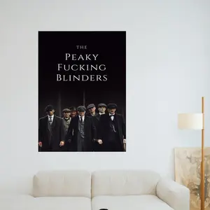 Peaky Blinders Inspired Gang Poster, Classic British Crime Series Wall Art Print