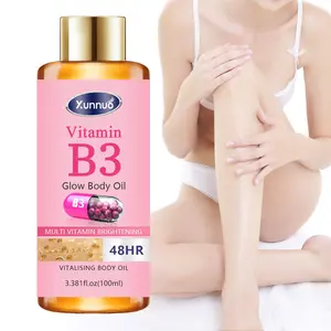 Xunnuo | Vitamin B3 Brightening Body Oil | Vitamin B3 + Sweet Almond Oil + Rosehip Oil + Evening Primrose Oil | Deeply Nourishing Hydrating | 48-Hour Long-Lasting Moisturizing | Daily Brightening Body Care