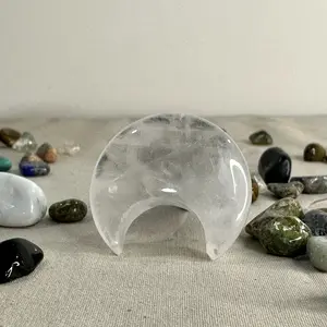 Clear Quartz Moon Shape