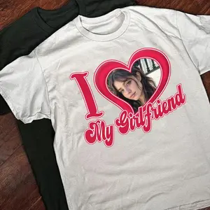 Valentine Gift, I Love My Girlfriend Shirt, Custom Picture, I Love My Girlfriend Custom Photo Shirt,I Love My Girlfriend Shirt, Custom Heart