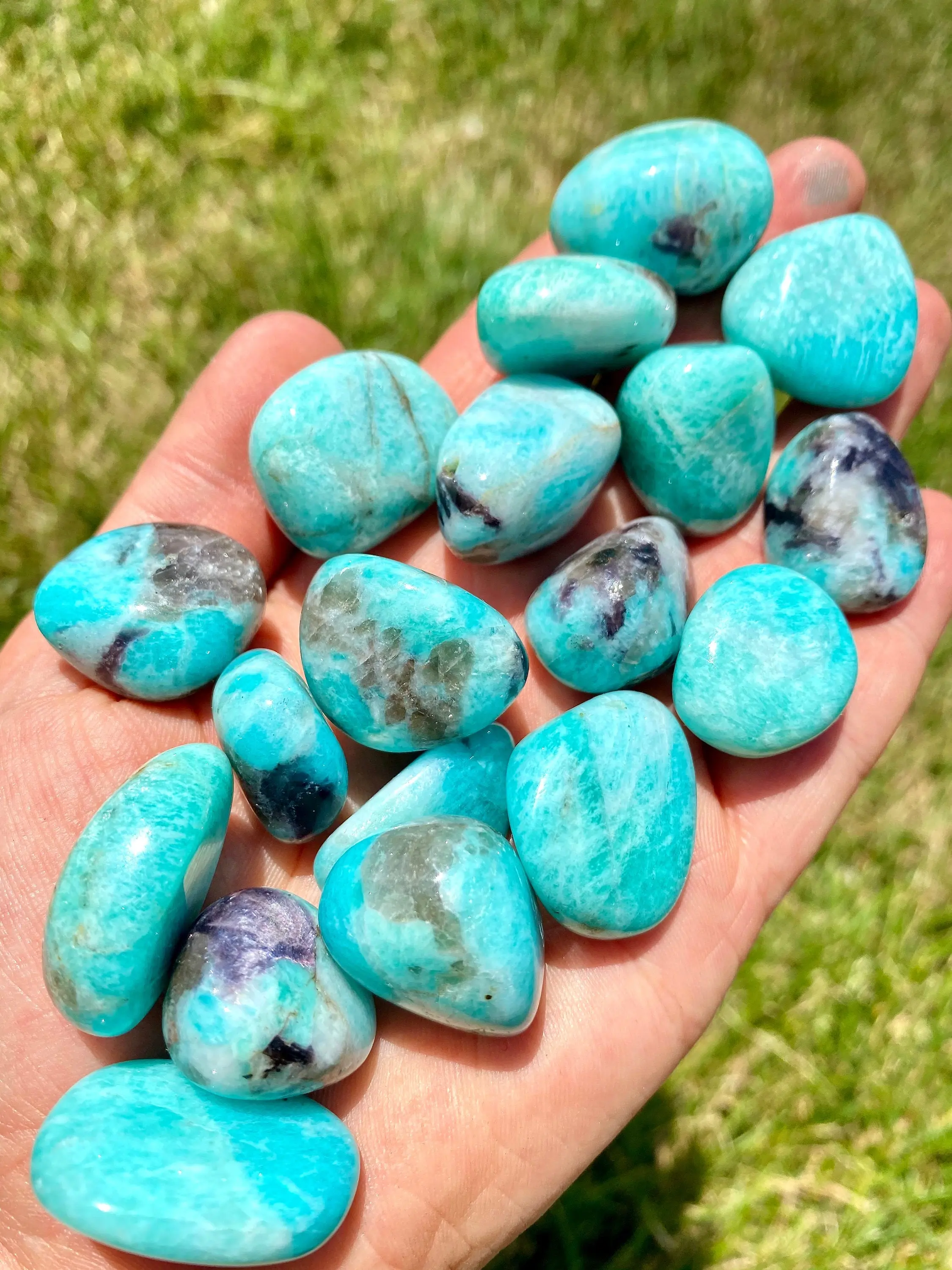 Amazonite Tumbled Stone - Polished Amazonite Crystal