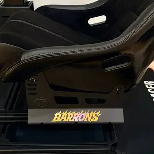 Barrons “Flame” Car Window Sticker - Gold Holographic Chrome Design