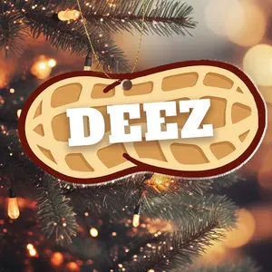 Deez Nuts Meme Gag Gift White Elephant Gift Ornament - Christmas Oranment - Xmas Tree Decoration - Fun Christmas Ornament - 3" PVC Ornament - Printed in USA AAO248