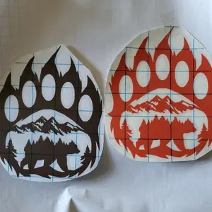 Bear in the woods decal. Decor Decorative Sticker Vinyl Nature Set Backdrop Outdoors Room